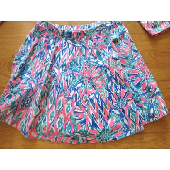 Lilly Pulitzer Carlita Set 2-Piece Crop Top & Skort Large Vibrant Pattern Cotton - Picture 7 of 12